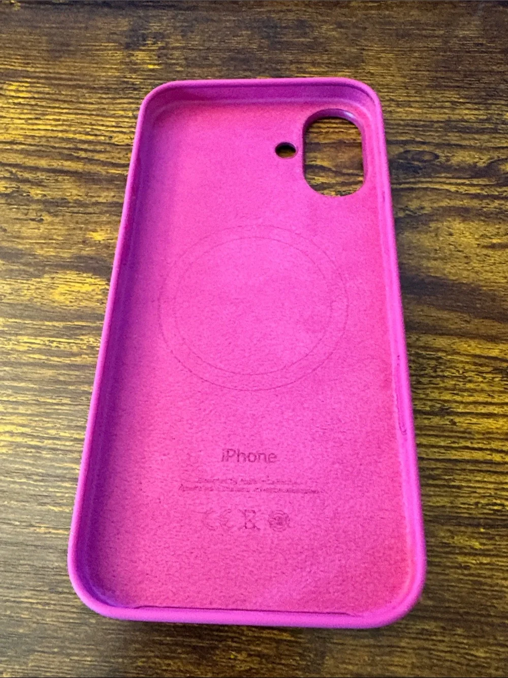 Apple Mag Safe Silicone iPhone Case in Bright Pink